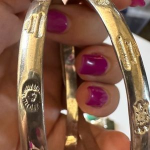 Handmade sterling silver bangles (2)